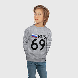 Свитшот хлопковый детский RUS 69, цвет: меланж — фото 2