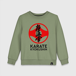 Свитшот хлопковый детский Karate Kyokushin, цвет: авокадо