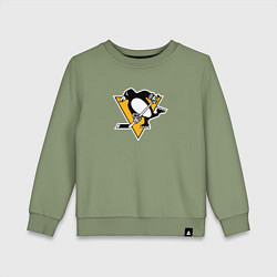 Свитшот хлопковый детский Pittsburgh Penguins: Evgeni Malkin, цвет: авокадо