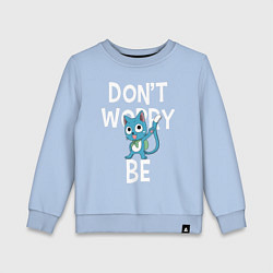 Свитшот хлопковый детский Dont Worry be Fairy Tail, цвет: мягкое небо