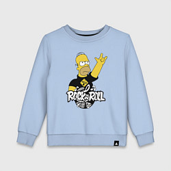 Свитшот хлопковый детский Rock n Roll, цвет: мягкое небо