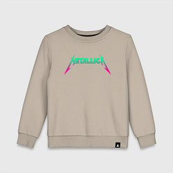 Свитшот хлопковый детский METALLICA, цвет: миндальный