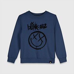 Свитшот хлопковый детский BLINK-182, цвет: тёмно-синий