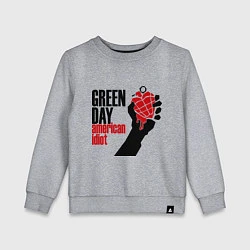 Свитшот хлопковый детский Green Day: American idiot, цвет: меланж