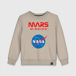 Свитшот хлопковый детский Nasa Mars mission, цвет: миндальный