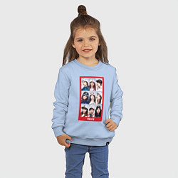 Свитшот хлопковый детский TWICE, цвет: мягкое небо — фото 2