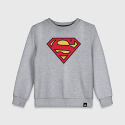 Свитшот хлопковый детский Superman logo, цвет: меланж