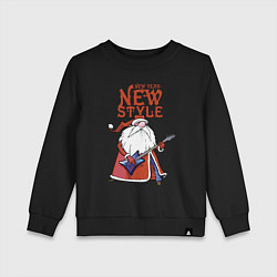Свитшот хлопковый детский New Year - new style!, цвет: черный