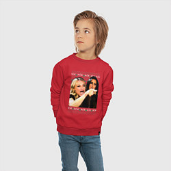 Свитшот хлопковый детский Woman Yelling at a Cat, цвет: красный — фото 2
