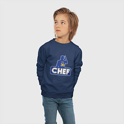 Свитшот хлопковый детский Curry, цвет: тёмно-синий — фото 2