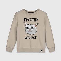 Детский свитшот Грустный котик