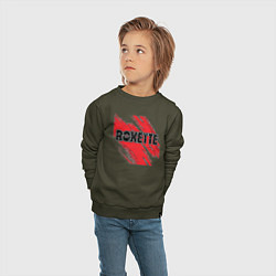 Свитшот хлопковый детский Roxette, цвет: хаки — фото 2