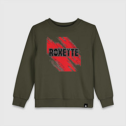 Свитшот хлопковый детский Roxette, цвет: хаки