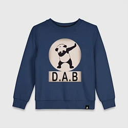Свитшот хлопковый детский DAB Panda, цвет: тёмно-синий