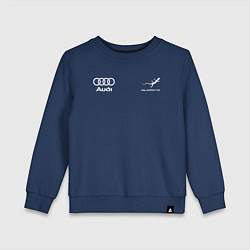 Свитшот хлопковый детский Audi Quattro, цвет: тёмно-синий