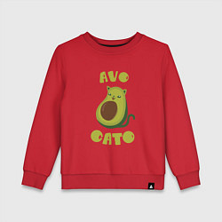 Свитшот хлопковый детский AvoCato, цвет: красный