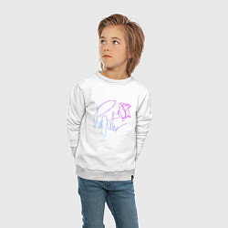 Свитшот хлопковый детский ТИКТОКЕР - PAYTON MOORMEIE, цвет: белый — фото 2