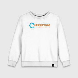 Свитшот хлопковый детский Aperture Laboratorie, цвет: белый