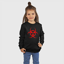 Свитшот хлопковый детский BIOHAZARD, цвет: черный — фото 2