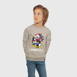 Свитшот хлопковый детский UNDERTALE, цвет: миндальный — фото 2