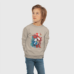 Свитшот хлопковый детский UNDERTALE, цвет: миндальный — фото 2