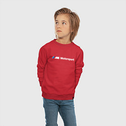 Свитшот хлопковый детский БМВ Мотоспорт, цвет: красный — фото 2