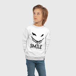 Свитшот хлопковый детский Smile, цвет: белый — фото 2