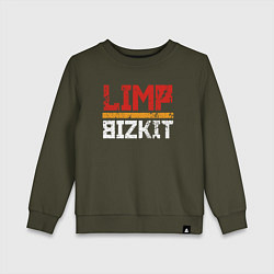 Свитшот хлопковый детский LIMP BIZKIT, цвет: хаки