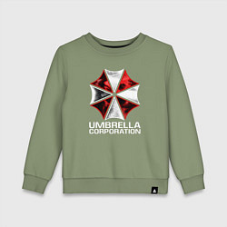 Свитшот хлопковый детский UMBRELLA CORP, цвет: авокадо