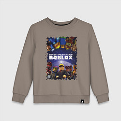 Свитшот хлопковый детский ROBLOX, цвет: утренний латте