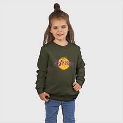 Свитшот хлопковый детский Lakers - Black Mamba, цвет: хаки — фото 2