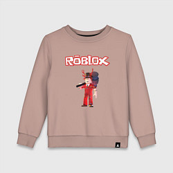 Свитшот хлопковый детский ROBLOX, цвет: пыльно-розовый