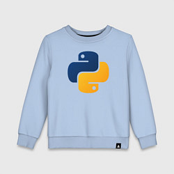 Свитшот хлопковый детский Python, цвет: мягкое небо