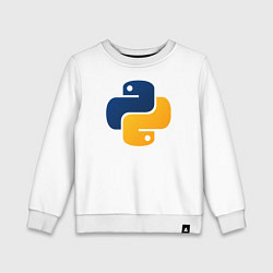 Свитшот хлопковый детский Python, цвет: белый