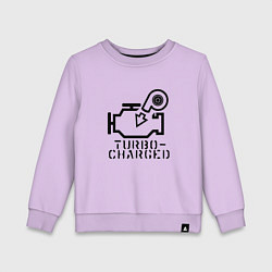 Свитшот хлопковый детский Turbo Charged, цвет: лаванда