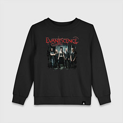 Свитшот хлопковый детский Evanescence, цвет: черный