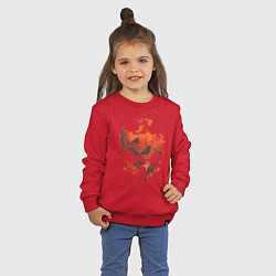 Свитшот хлопковый детский Осенний Взгляд, цвет: красный — фото 2