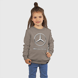 Свитшот хлопковый детский MERCEDES-BENZ AMG, цвет: утренний латте — фото 2