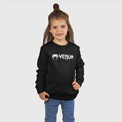 Свитшот хлопковый детский Venum, цвет: черный — фото 2