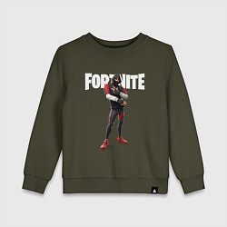 Свитшот хлопковый детский FORTNITE IKONIK, цвет: хаки