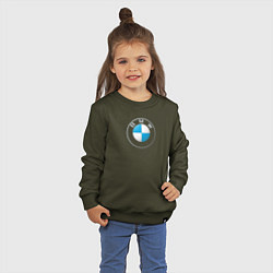 Свитшот хлопковый детский BMW LOGO 2020, цвет: хаки — фото 2