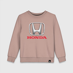 Свитшот хлопковый детский HONDA, цвет: пыльно-розовый