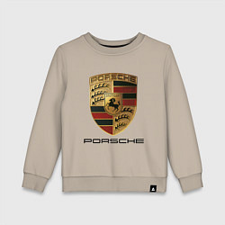 Свитшот хлопковый детский PORSCHE, цвет: миндальный