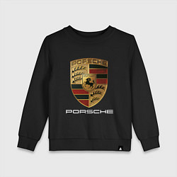 Свитшот хлопковый детский PORSCHE, цвет: черный