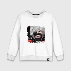 Свитшот хлопковый детский MASKED TOKYO GHOUL, цвет: белый