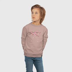Свитшот хлопковый детский Весна 2020, цвет: пыльно-розовый — фото 2