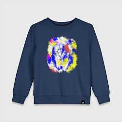 Свитшот хлопковый детский Красочное небо, цвет: тёмно-синий