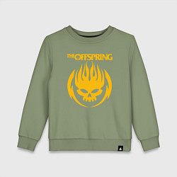 Свитшот хлопковый детский THE OFFSPRING, цвет: авокадо