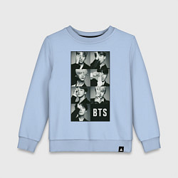 Свитшот хлопковый детский BTS, цвет: мягкое небо