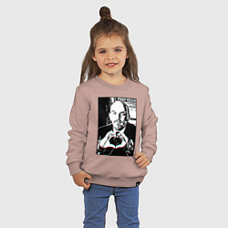 Свитшот хлопковый детский Ленин Oko, цвет: пыльно-розовый — фото 2